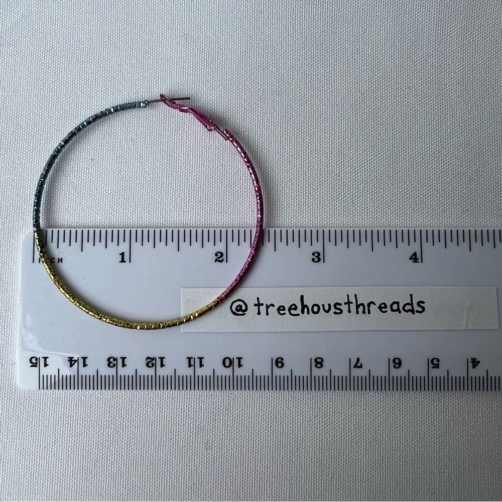 Earring Bundle, Gold & Multi Hoops - image 6